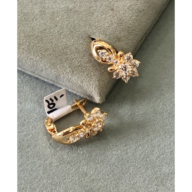 Anting Jepit Bunga kadar 700 16k Emas Asli