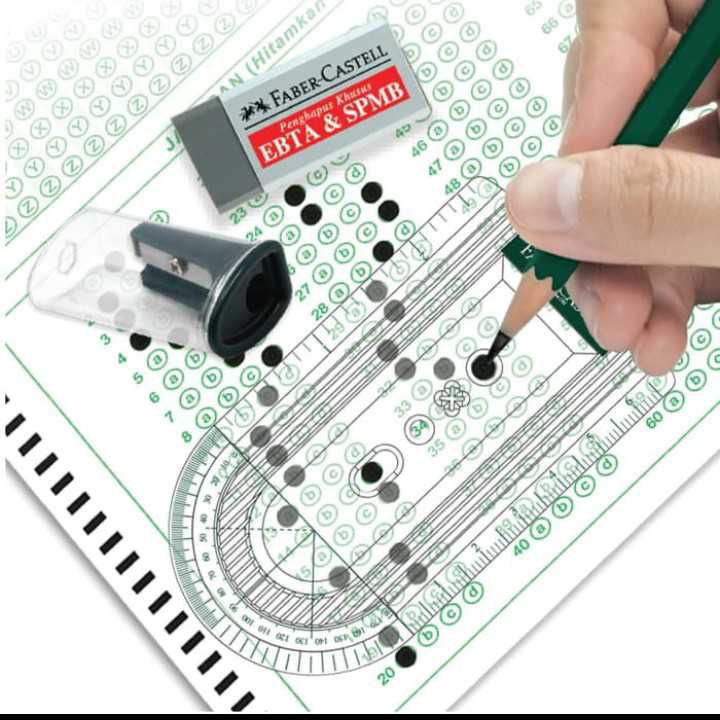 

HJK fabercastell 1 paket pensil ujian mantab ujian EXAM TAB faber castell mantap per set - enc.sup
