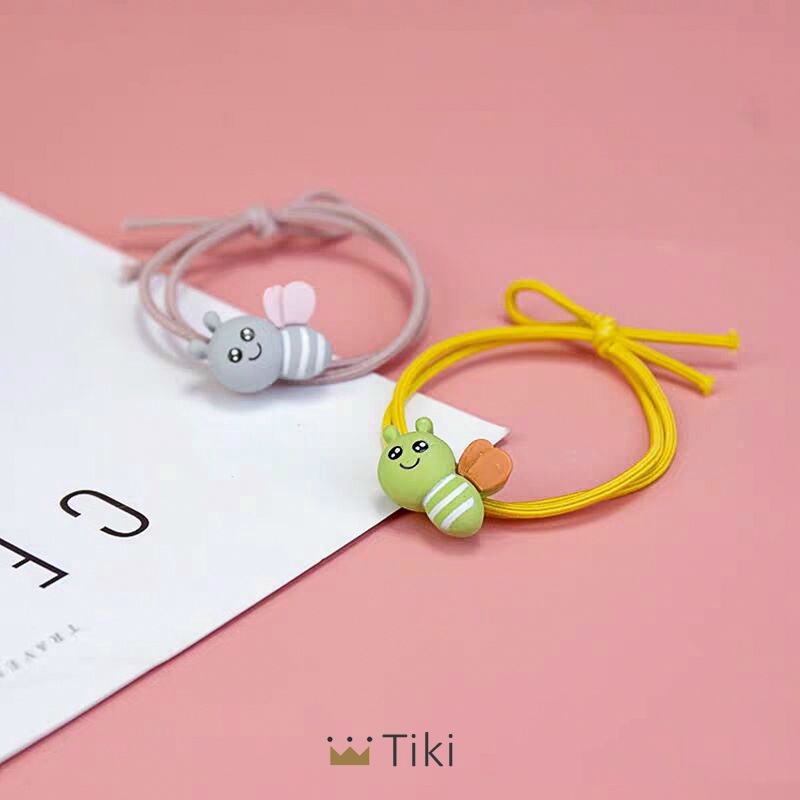 INS Versi Korea Ikat Rambut Dari Tali Kepala Lebah Kartun Lucu Tinggi Elastis / Segar Dan Sederhana Karet Gelang / Cincin Rambut Diikat | TiKi-5