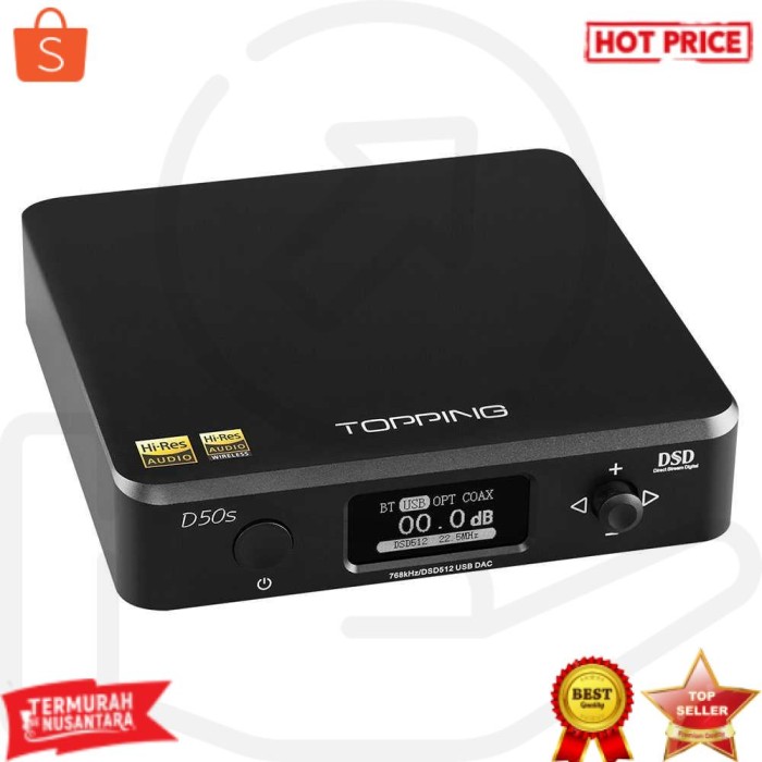 Topping D50s Pro HiFi Desktop DAC & Headphone Amplifier Bluetooth 5.0