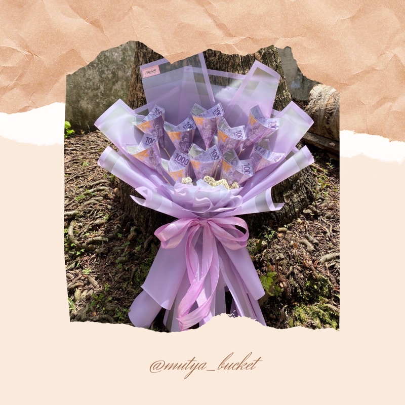 Bucket Uang Asli 5000, 10.000, 20.000