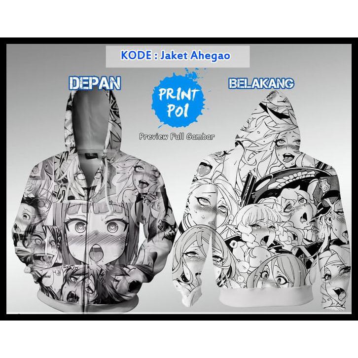 Fuca Jaket Ahegao Echii H++ Jaket Full Print Anime Bhw5