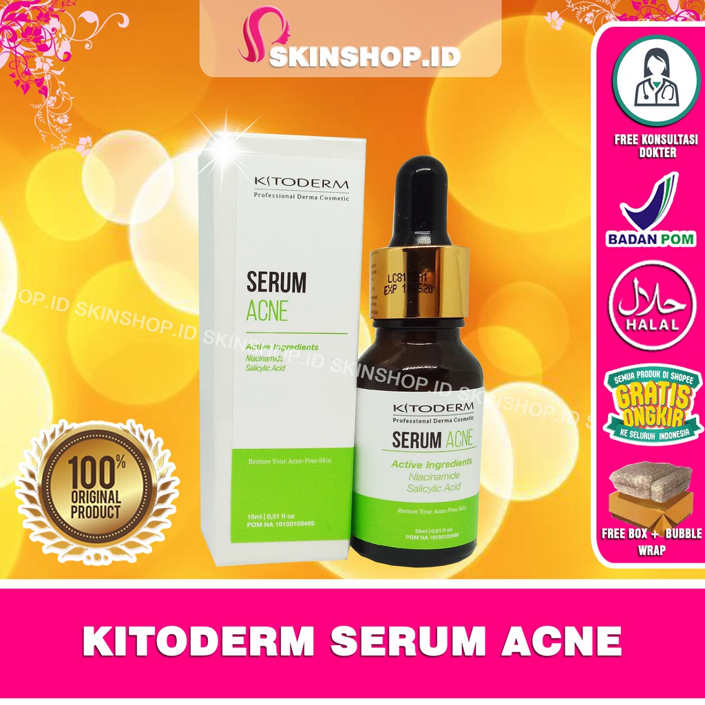 PAKET Kitoderm Titanium Free Acne Original / Paket Anti Jerawat Meradang dan Bopeng isi 5 BPOM Aman