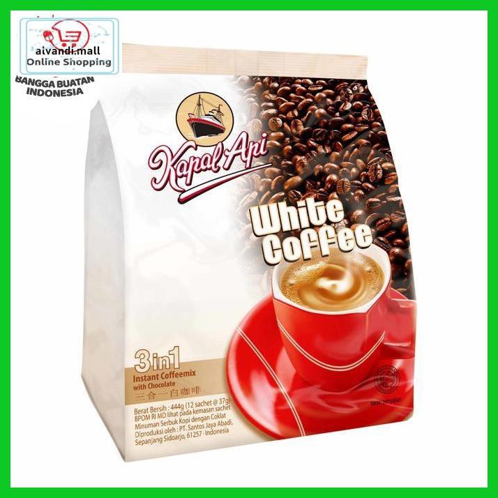 

57Ryr66- Kapal Api White Coffee Bag ( Isi 12 Sachet@37Gram) T7Tfhty-