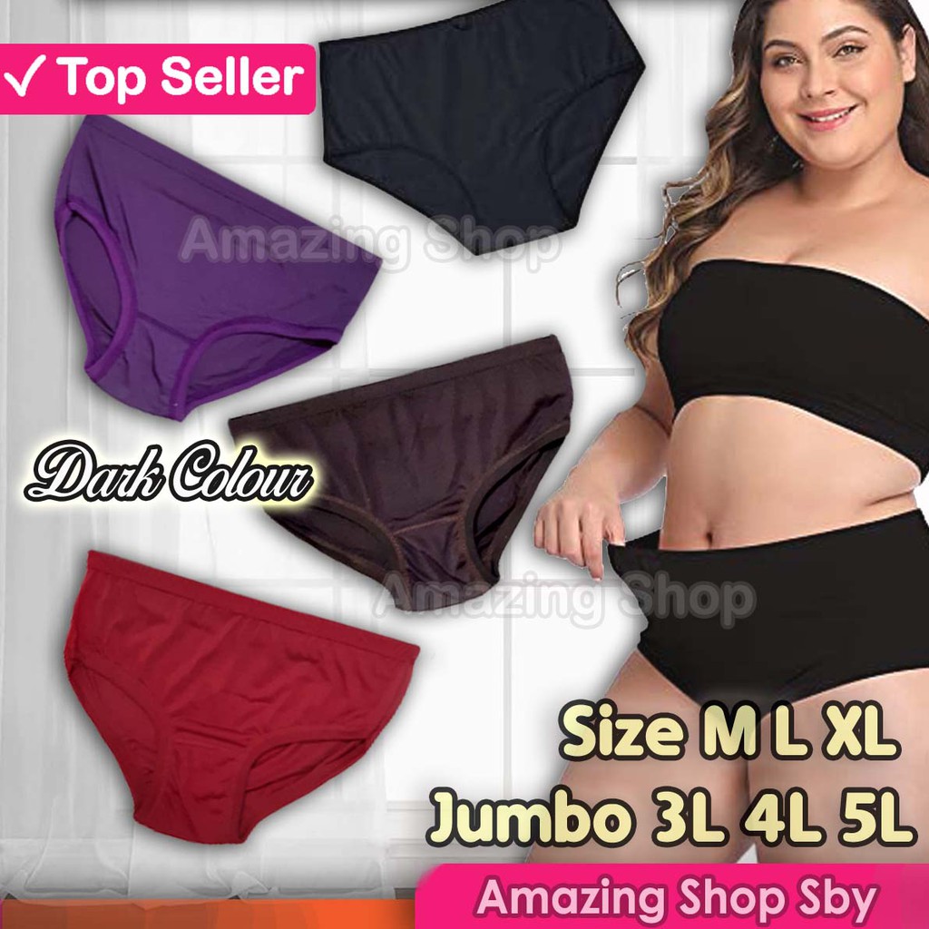 GROSIR 1 Lusin / 12Psc CD CELANA DALAM WANITA JUMBO Size L XL 3L 4L 5L CD Wanita Hamil Murah