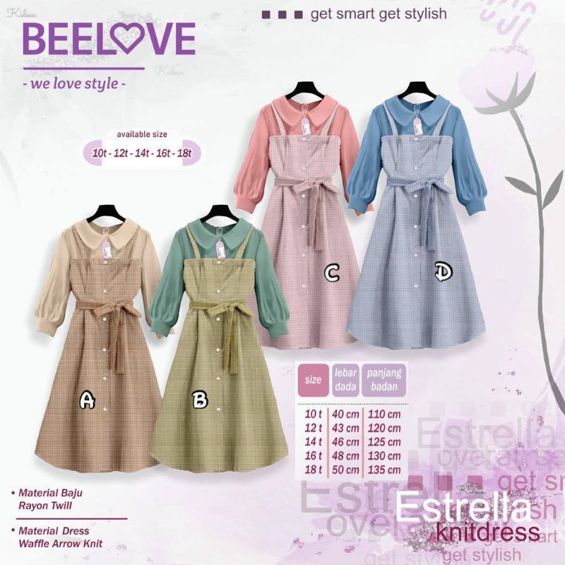 SETELAN ANAK OVERALL SET ESTRELLA BEELOVE
