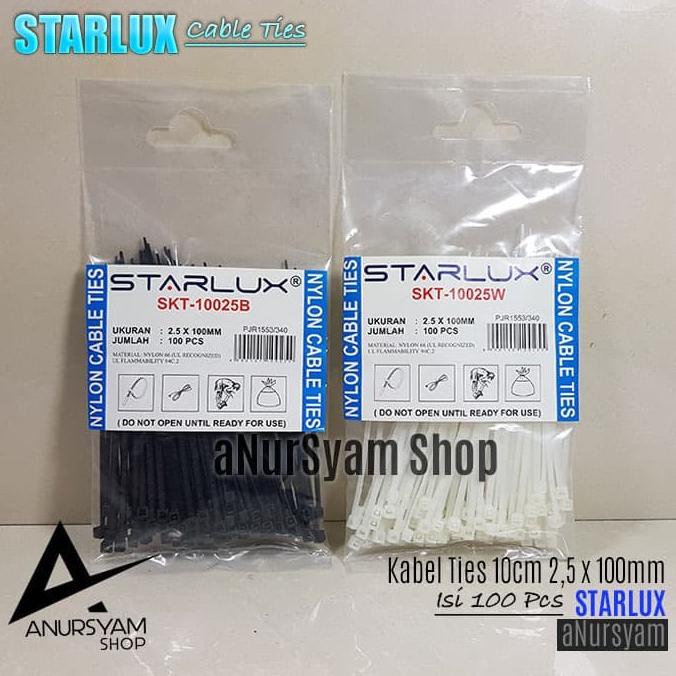 

Kabel Ties 10 cm STARLUX (Isi 100 pcs) Nylon Cable Ties STARLUX anursy44 Ayo Beli