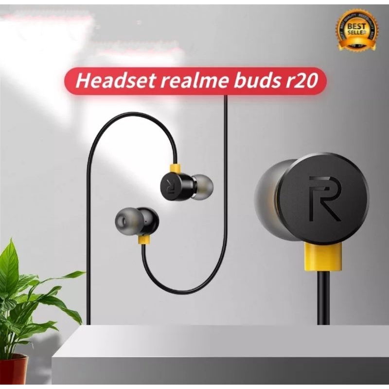 Headset REALME R20 Earphone Realme Buds Jack 3.5mm For All Smartphone