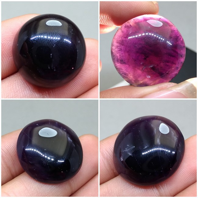 batu Akik kecubung Wulung Hitam Senter Ungu Asli Antik