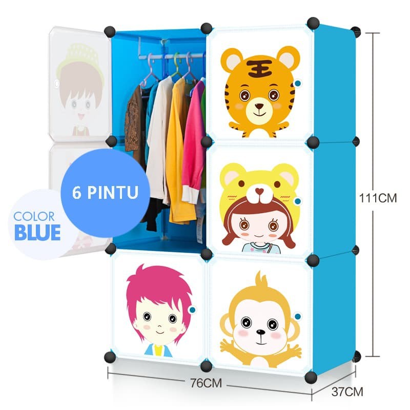 rak pakaian hitam laci portable gantung awet susun C3H2 plastik promo murah terbaru minimalis lemari