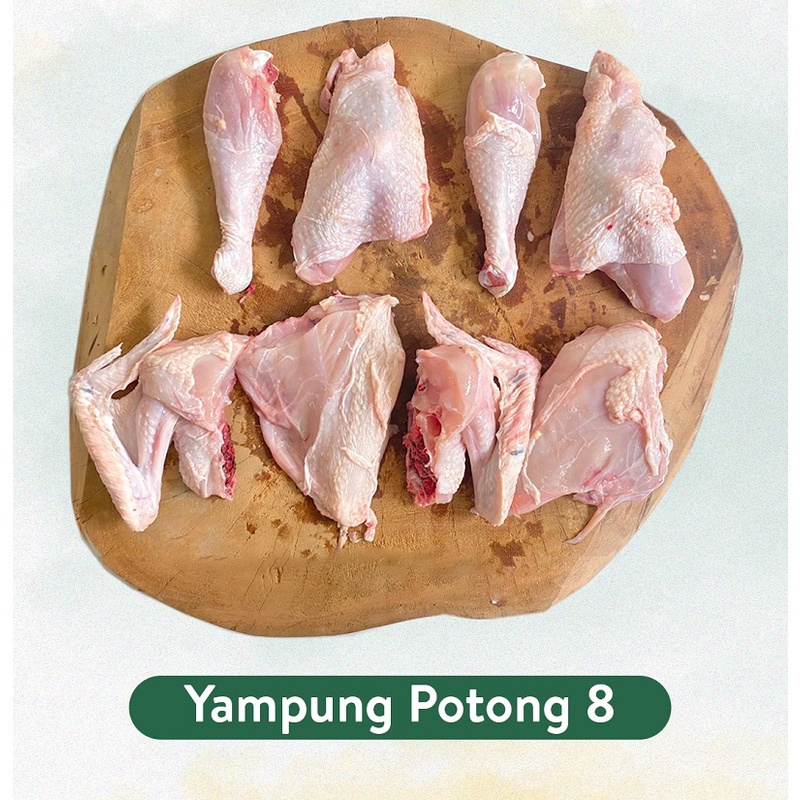 

900G Ayam Kampung Potong 8 Probiotik Halal Karkas - KAMPOENG CHICKEN
