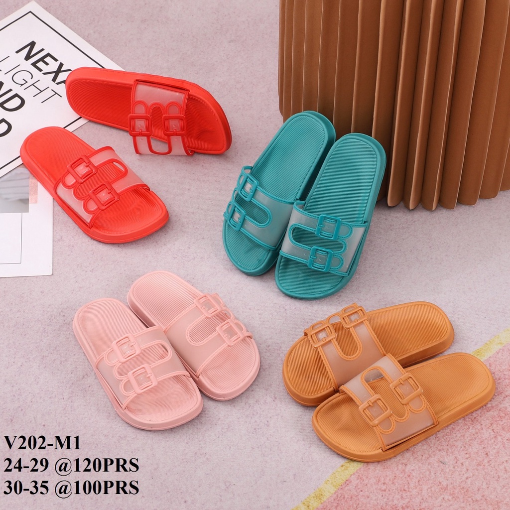 Sandal Slop Anak BALANCE Import Karet Empuk Tebal Motif Gesper Mika Bahan Jelly