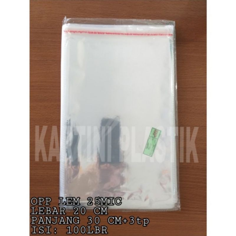 

Plastik OPP LEM 20x30 Tebal : 25 mic