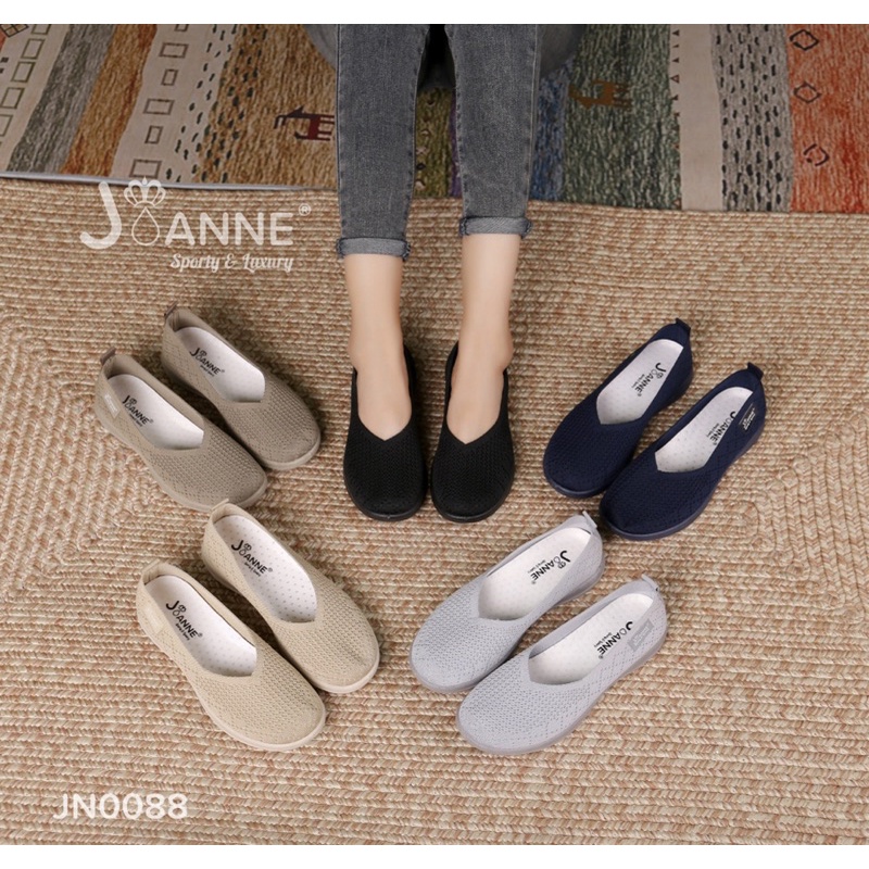 RESTOCK! [ORIGINAL] JOANNE FlyKnit Flat Shoes Sepatu Wanita #JN0088