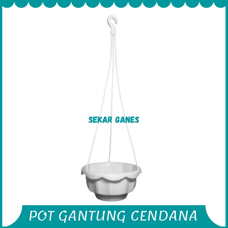 Pot Gantung 20 Putih