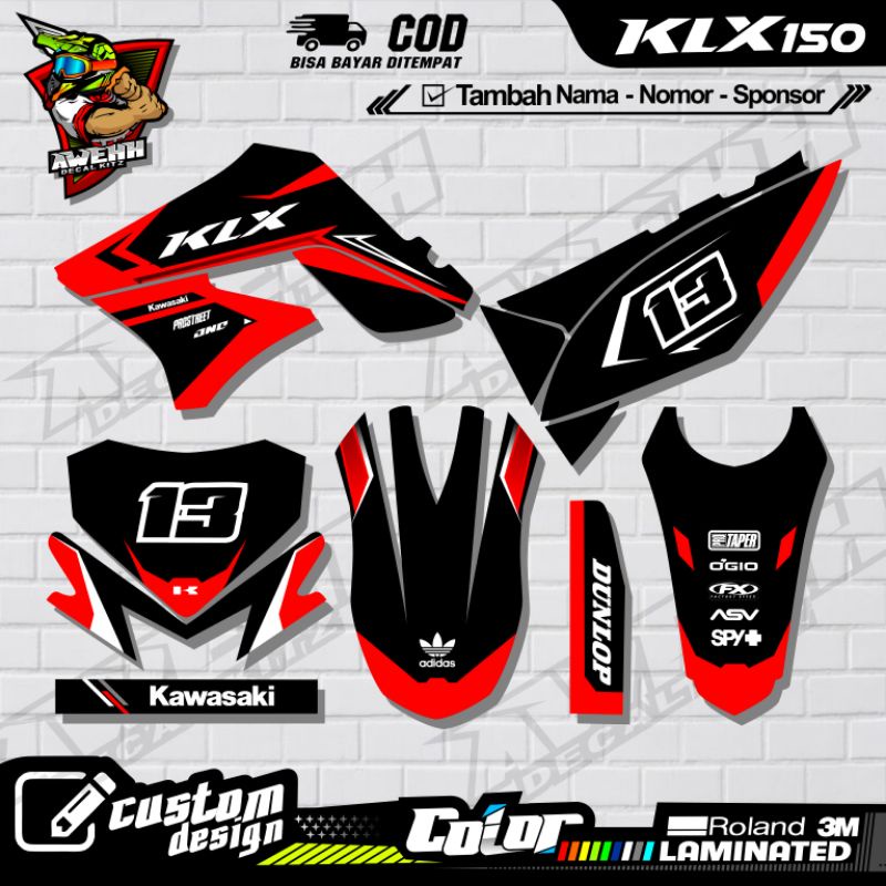 DECAL KLX LAMA - KLX OLD - KLX DTRACKER CUSTOM DESAIN