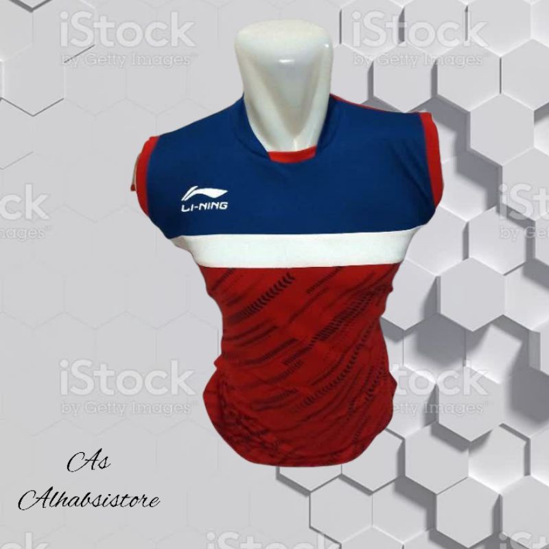 kaos atasan badminton bola volly  baju singlet bulutangkis tenis pria wanita