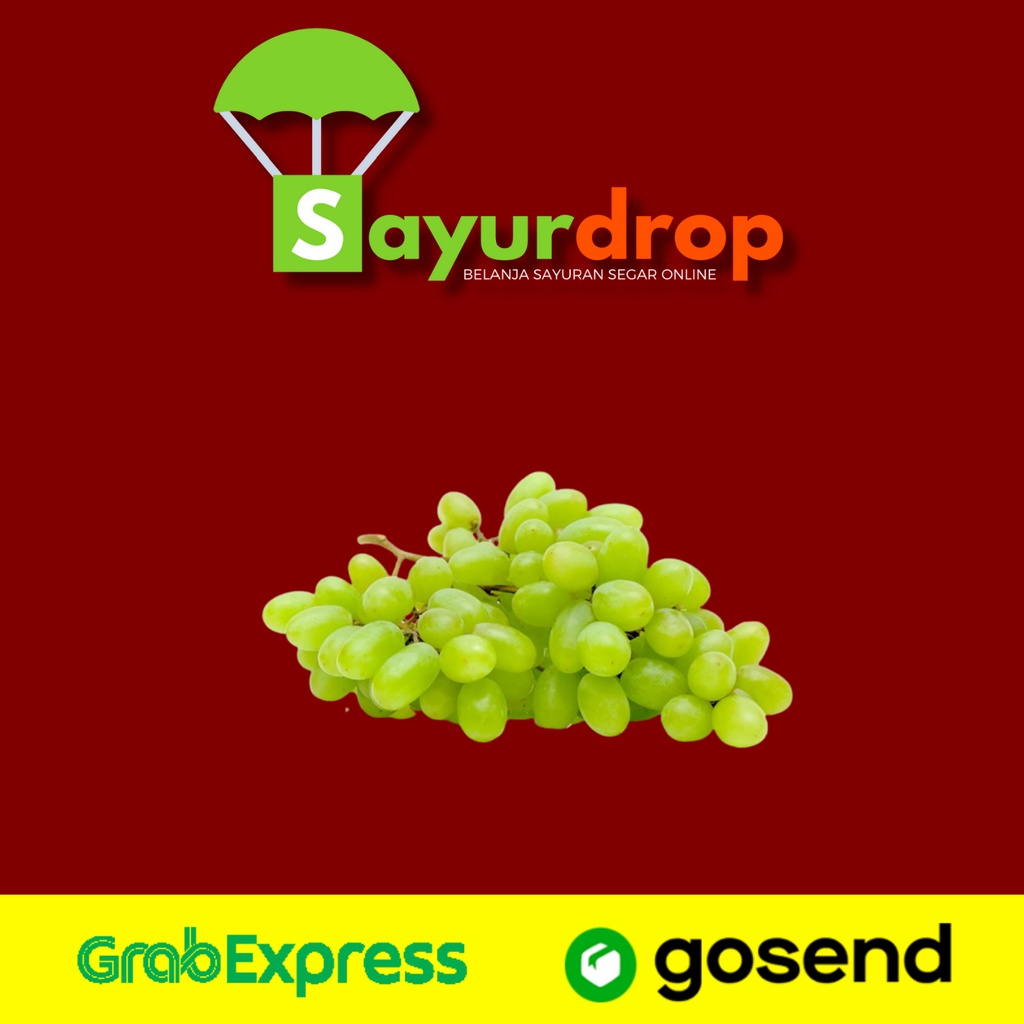 

Anggur Hijau 500 gram - Segar Higienis Murah Cepat - Instant/Same Day Delivery (Sayurdrop)
