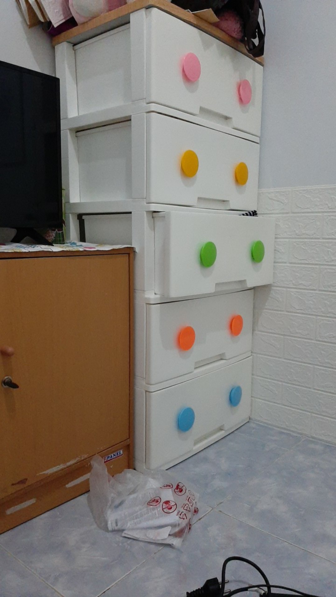 Rovega Trendy Susun 5 Lemari Laci Pakaian Baju Plastik Drawer Cabinet Container