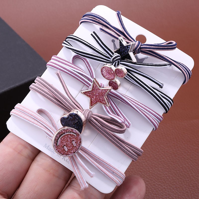 Ennwen IK11 Ikat Rambut Korea Star Smile Love MK Set 5 pcs