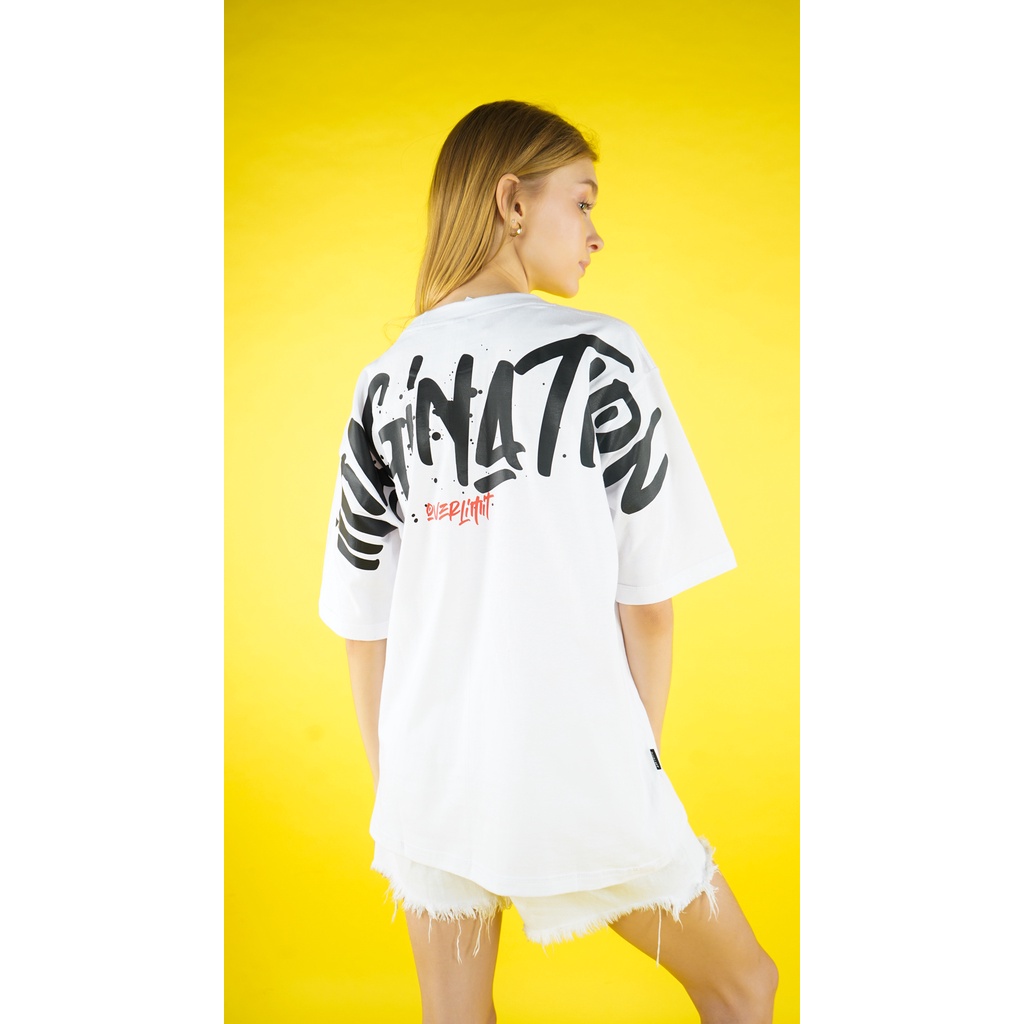 OVERLIMIT WHITE IMAGINATION 2 T-SHIRT OVERSIZE | KAOS OVERSIZE | STREETWEAR | PUTIH