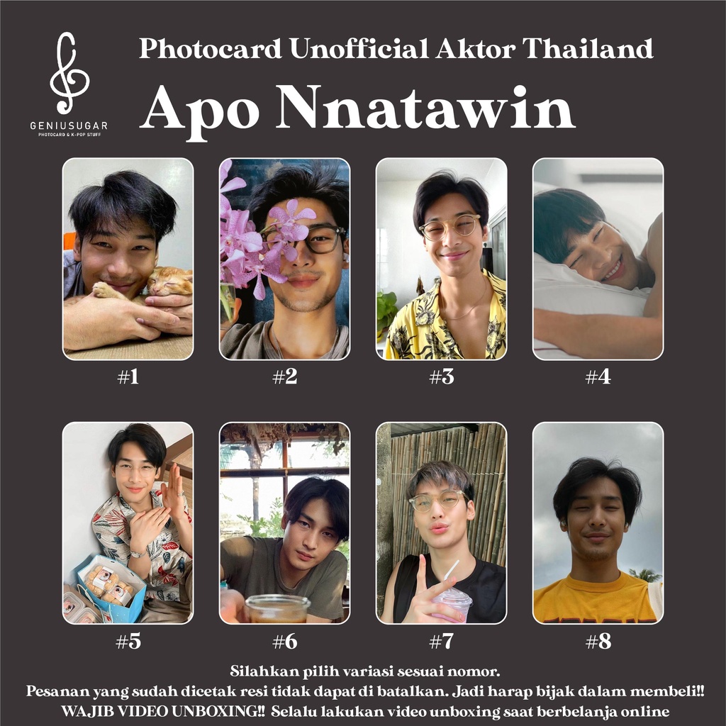 [AKTOR THAILAND] PHOTOCARD APO NNATAWIN FANMADE