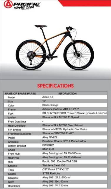 Sepeda Gunung Pacific Astrio 5.0 Astrio 5 MTB 27,5 Inch