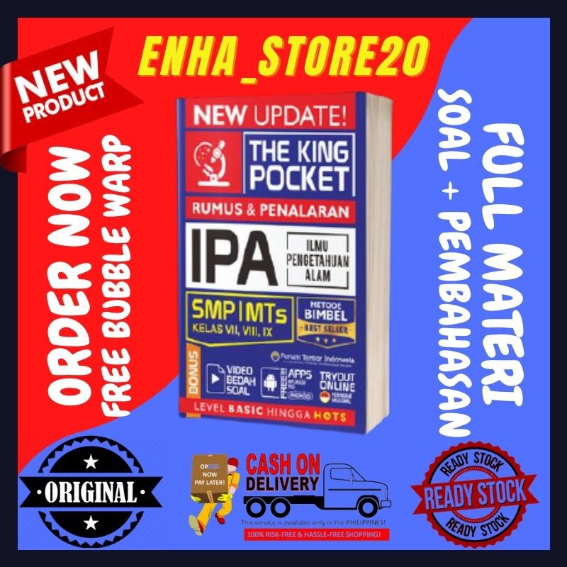Buku Pendamping Pelajaran The King Pocket Rumus Dan Penalaran IPA SMP MTS Kelas 7m 8 dan 9 Termurah