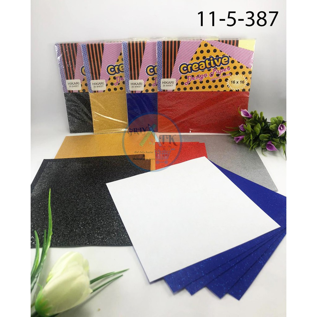 

Origami Kerajinan Tangan Kertas Lipat Motif Glitter Unik Untuk Edukasi Anak Murah