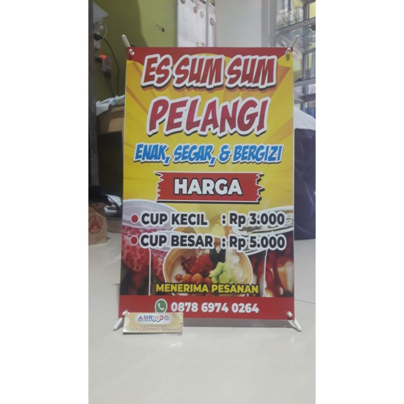 mini x banner untuk meja