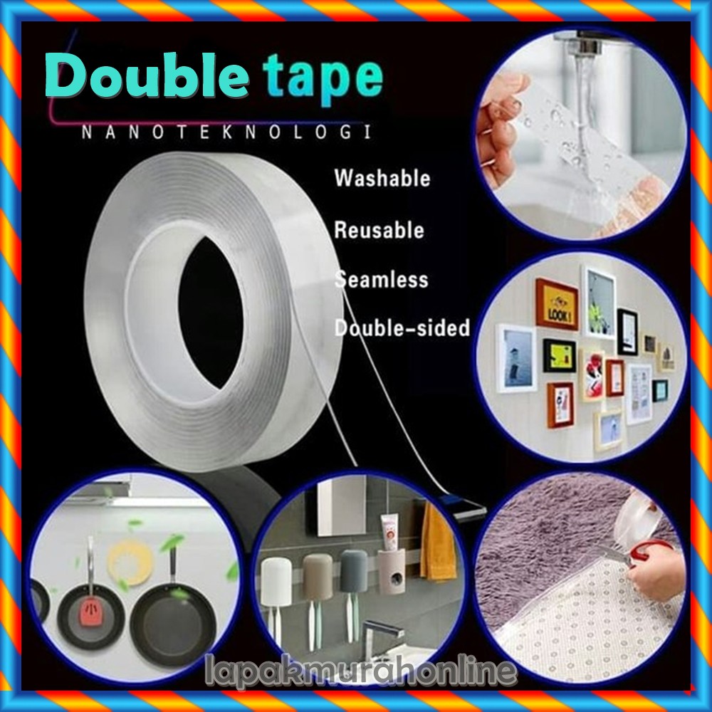 Double Tape / Nano Tape Isolasi 2 Sisi Solatip Tape