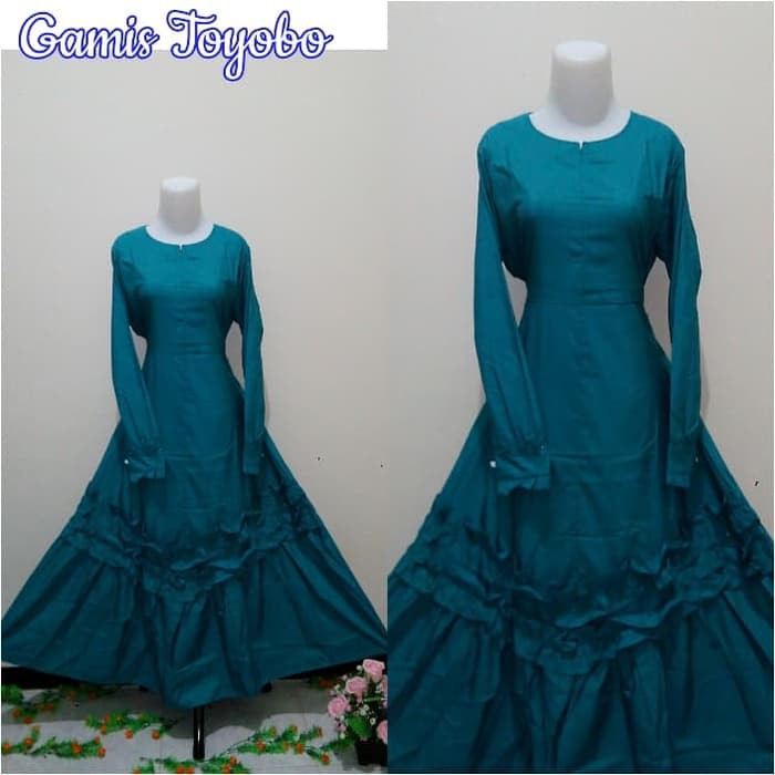 NISSA SABYAN  Gamis Polos Katun Toyobo 3 Tosca, Baju gamis wanita, Gamis Muslim SALE - tosca