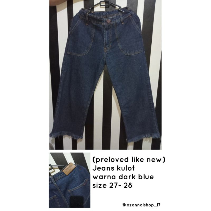 Jeans bf basuc kulot wanita (preloved)