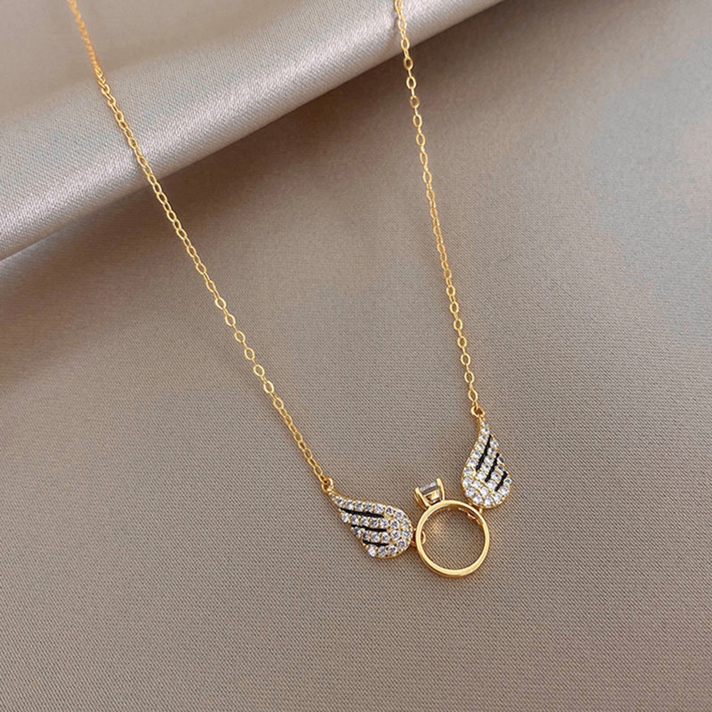 【COD Tangding】Kalung Rantai Tulang Selangka Bentuk Sayap Untuk Wanita