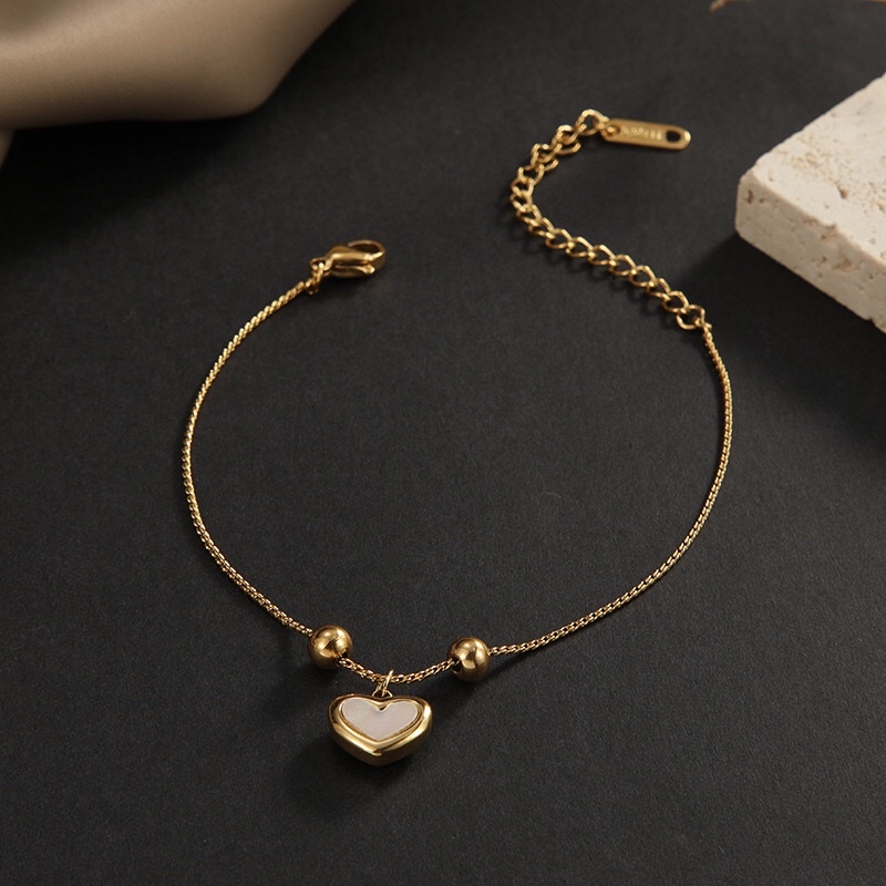 Gelang Titanium Love Mix Keramik Mewah Korea Fashion Vintage Style