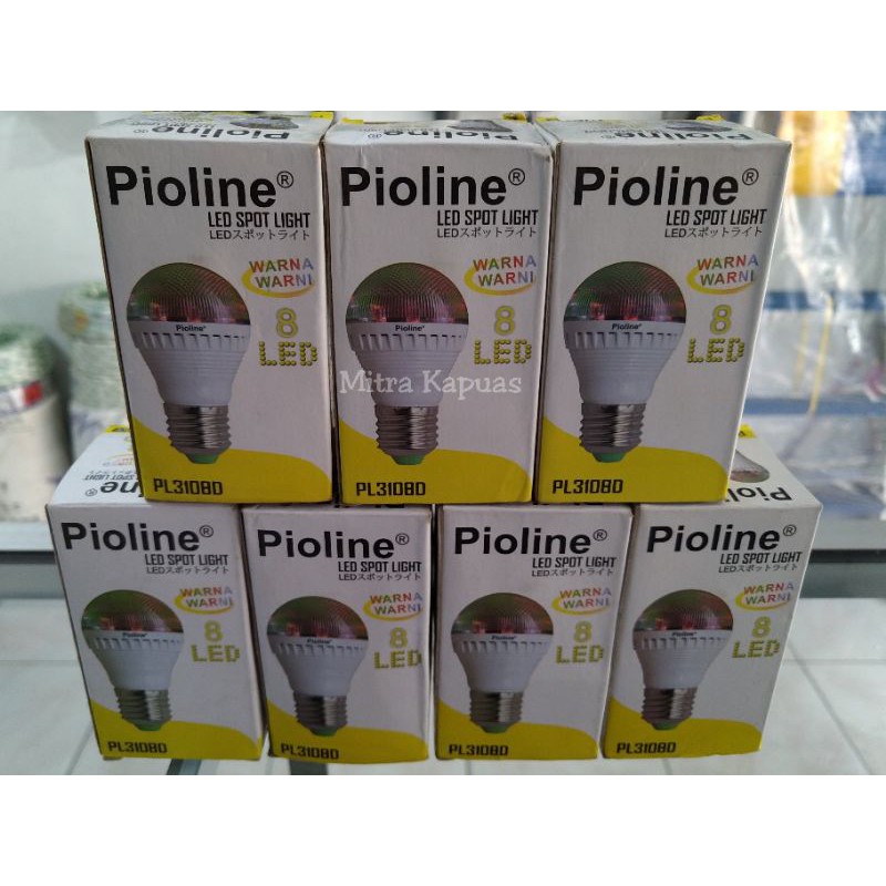 LAMPU 8 LED SPOT LIGHT WARNA/I PIOLINE