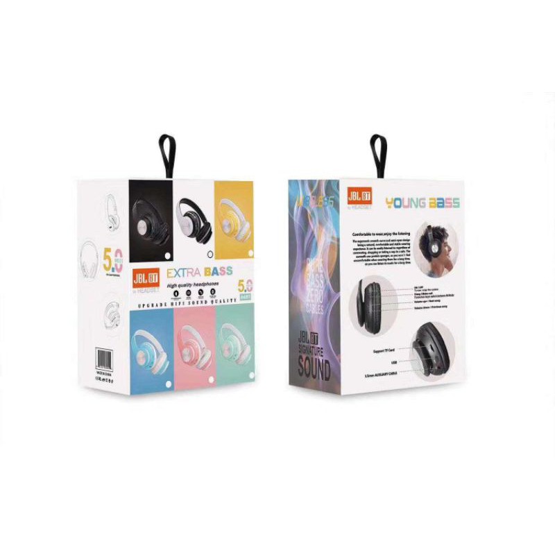 HEADSET HEADPHONE BLUETOOTH BANDO JBL 66BT MACARON YOUNG BASS WIRELESS