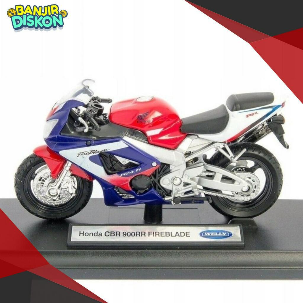 MURRRMERRR DIECAST MOTOR HONDA CBR9RR FIREBLADE WELLY 118