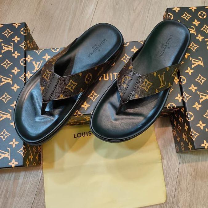 BARU SANDAL COWOK CASUAL】 SANDAL LV PRIA PREMIUM HIGH QUALITY/ZV 01/LV SALE