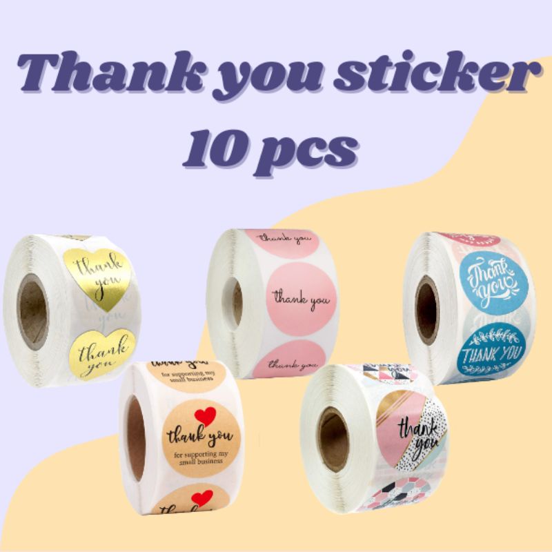 

[ST06]Stiker label thank you sticker terima kasih online shop