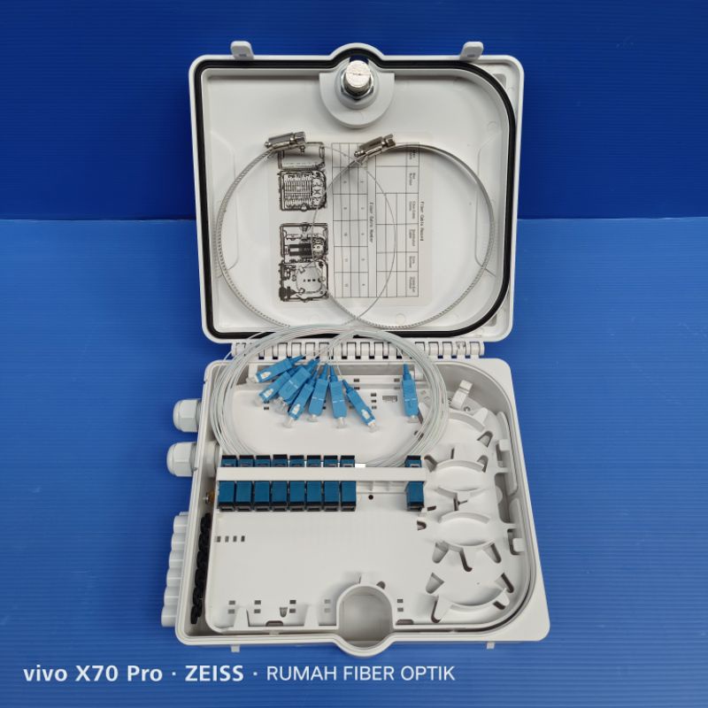 odp 12 core lengkap Splitter 1:8 SC UPC/odp 12core Fiber Optic