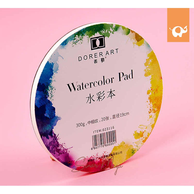 

Dorerart Watercolor Pad Round 300g Diameter 19cm 20Sheets / ART PAPER