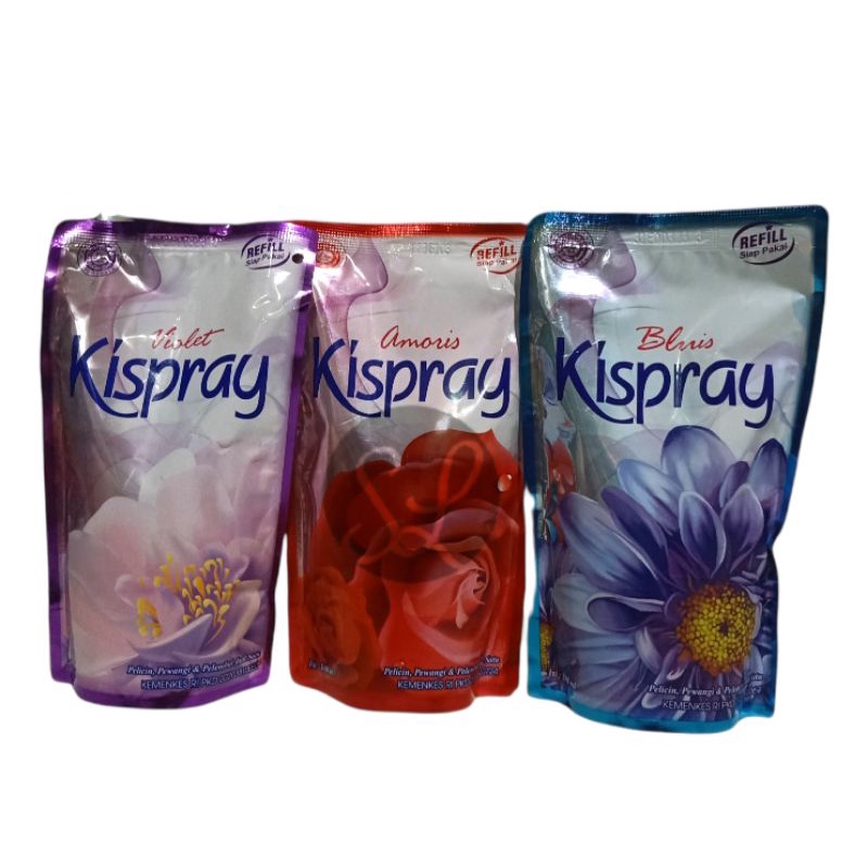 Kispray Pelicin Pakaian 300ml Refill Kispray Pewangi Pakaian Pouch