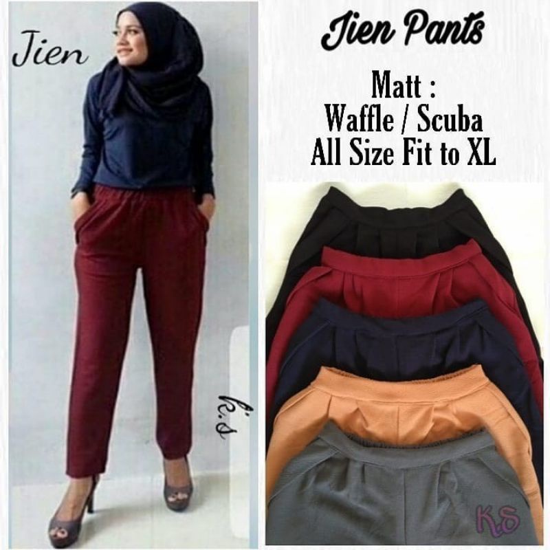 Jien pants wanita / celana luna Polos panjang / celana streacht secuba