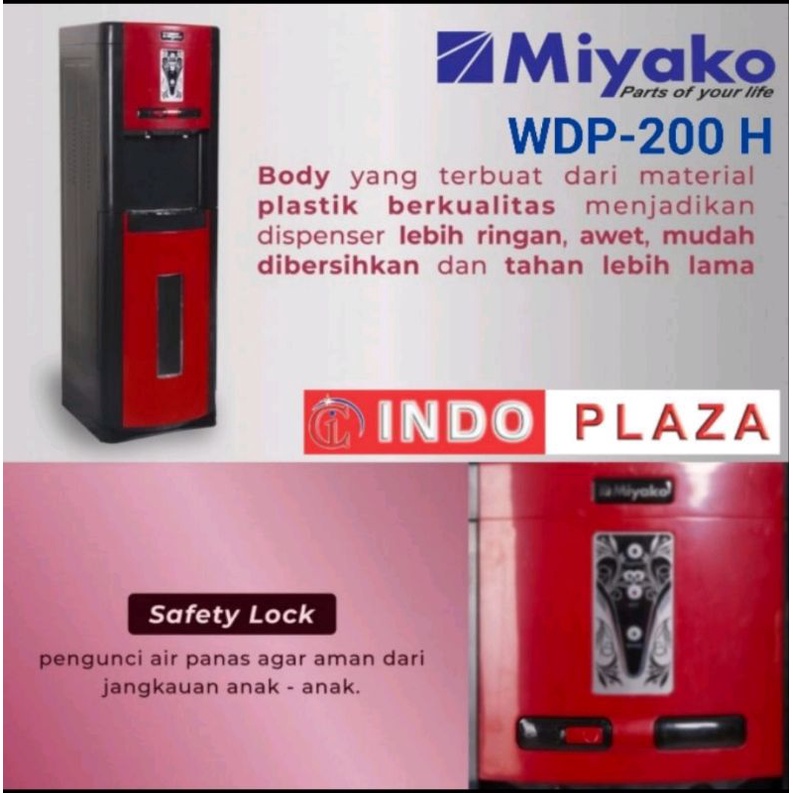 DISPENSER GALON BAWAH MIYAKO WDP-200H (LUAR MEDAN)