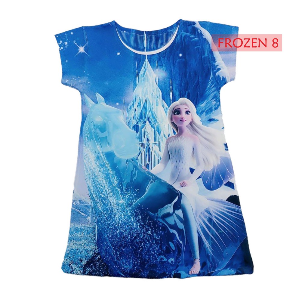 Dress Frozen  Baju  Frozen  Dress Elsa Baju  Printing Baju  