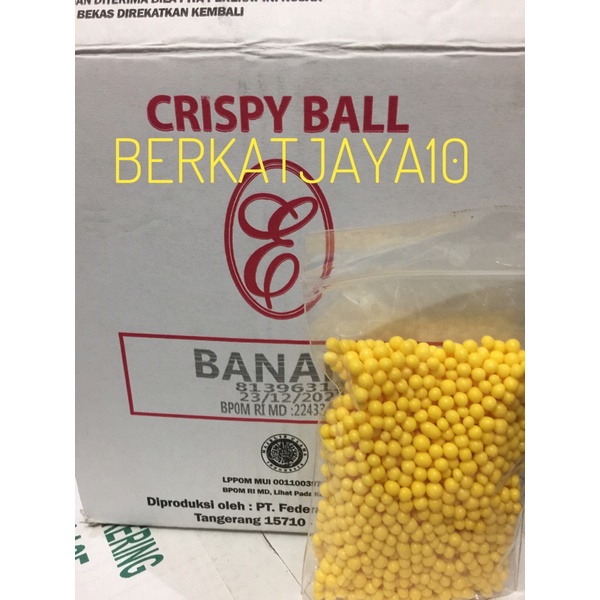 Caviar Crispy Balls Elmer Coklat Renyah Kuning Banana repack 150 gr