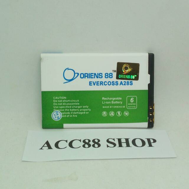 Baterai Batre Battery Double Power OR88/ Oriens88 Evercoss A28S