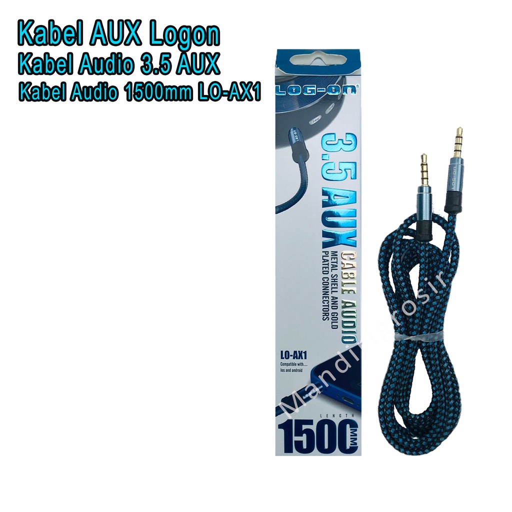 Kabel Audio 3.5 AUX *Kabel AUX Logon * Kabel Audio 1500mm  * LO-AX1