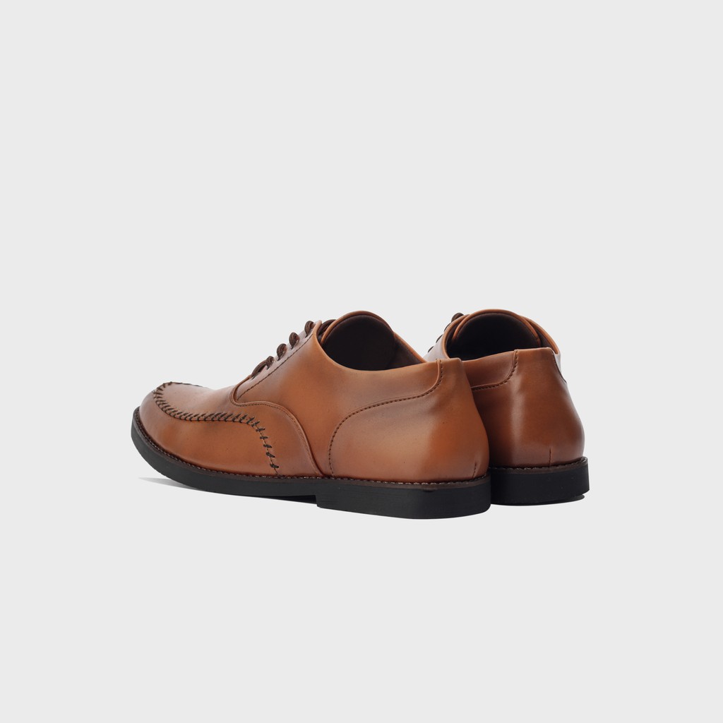 Bolton Brown | Sepatu Pantofel Hitam Pria Casual Kerja Cowok Kantor Pantofel Laki | FORIND x Giant